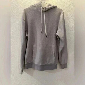 Feat Blue/Grey Sherpa Fleece Hoodie Size Small Soft and Cozy Pullover Overzized